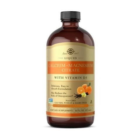 Solgar, Liquid Calcium Magnesium Citrate with Vitamin D3, Natural Orange-Vanilla Flavor 16 oz Solgar