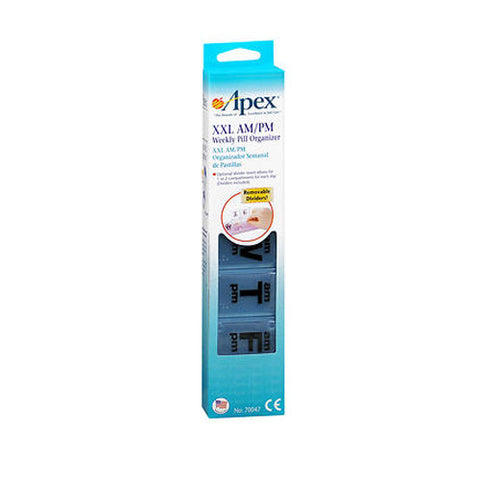 Apex-Carex, Xxl Am & Pm Weekly Pill Organizer, 1 Each Apex-Carex