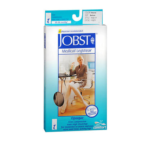 Medical Legwear Knee High Stockings Firm Compression Opaque Natural Medium 1 Pair by Jobst