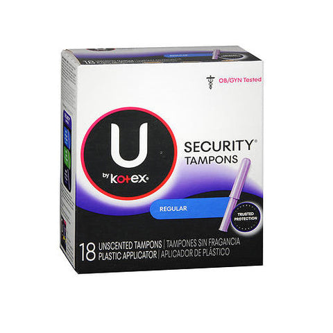 Kotex, Regular Security Unscented Plastic Tampons, 18 each Kotex
