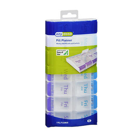 Ezy Dose, Pill Planner Weekly Am & Pm With Push Buttons Xl, 1 Each Ezy Dose