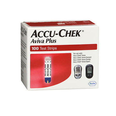 Accu-Chek, Aviva Plus Blood Glucose Test Strips, 100 Count Accu-Chek