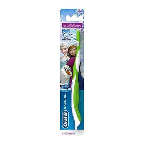 Oral-B, Pro-Health Junior Cross Action Disney Frozen Kids Toothbrush Blue, 1 Each Oral-B