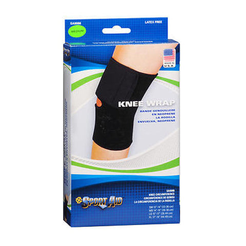 Sport Aid, Knee Wrap Medium Black, 1 Each Sport Aid