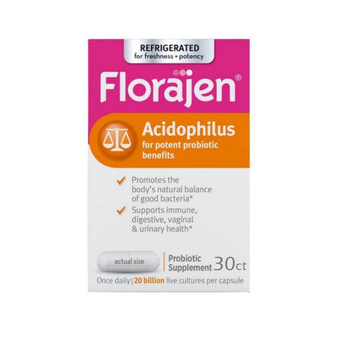 Florajen, Acidophilus Potent Probiotic, 30 Caps Florajen