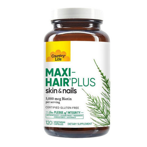 Country Life, Maxi-Hair Plus Skin And Nails, 5000 Mcg, 120 Veg Caps Country Life