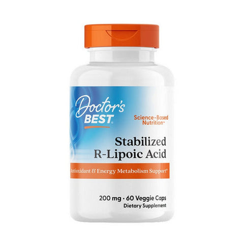Doctors Best, Stabilized R-Lipoic Acid, 200 mg, 60 Veggie Caps Doctors Best