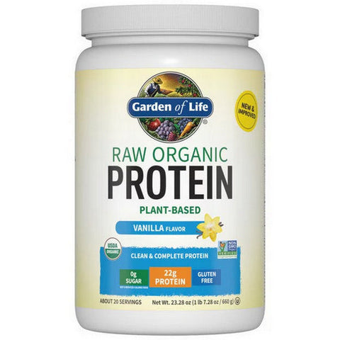 Garden of Life, Raw Organic Protein Powder Vanilla, 660 Grams Garden of Life