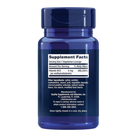 Life Extension, Methylcobalamin Dissolve In Mouth Lozenges, 5 mg, 60 loz Life Extension