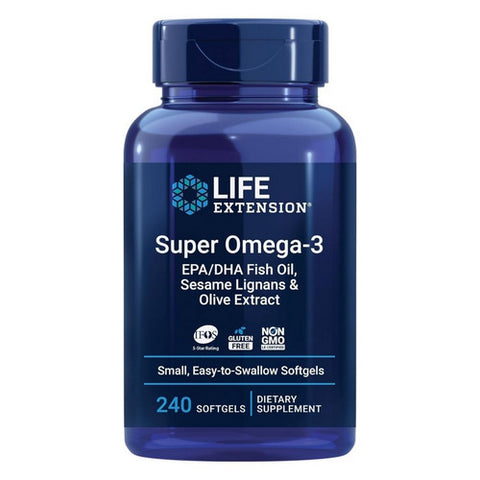 Super Omega-3 Epa Dha Fish Oil 240 Softgels by Life Extension