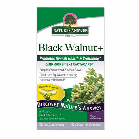 Nature's Answer, Black Walnut And Wormwood Extract, 90 Veg Caps Nature's Answer