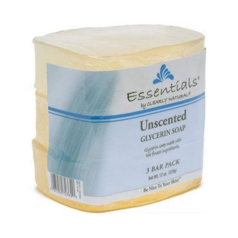 Clearly Natural, Glycerine Bar Soaps, Unscented 3 bars Clearly Natural