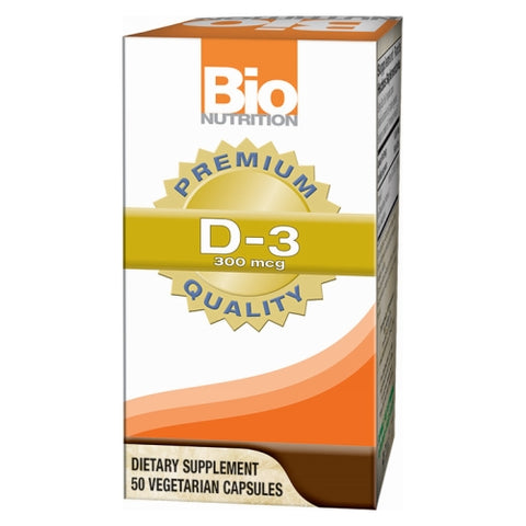 Bio Nutrition Inc, Vitamin D-3, 12000IU 50 VEG CAPS Bio Nutrition Inc