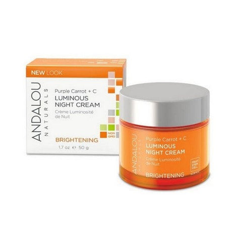 Andalou Naturals, Luminous Night Cream Purple Carrot Plus C Brightening, 1.7 Oz Andalou Naturals