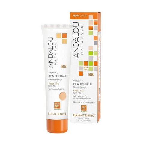 Andalou Naturals, Brightening Vitamin C Beauty Balm Sheer Tint Spf 30, 2 Oz