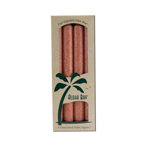 Aloha Bay, Palm 9 Inch Tapers Unscented Candles Burnt Orange, Burnt Orange 4 CT Aloha Bay