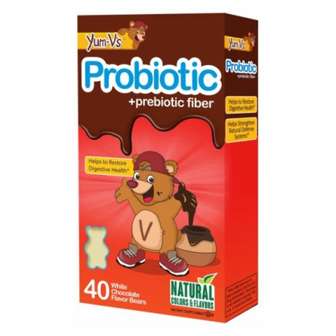 Dulce Probiotics, Probiotic plus Probiotic Fiber, White chocolate, 40 Bears Dulce Probiotics
