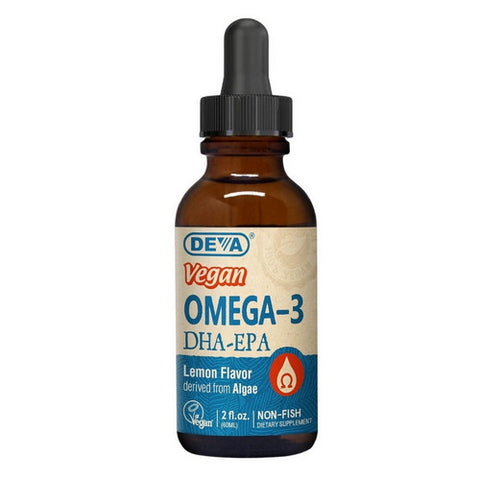 Deva Vegan Vitamins, Omega-3 Vegan Liquid DHA-EPA, Lemon Flavor 2 OZ Deva Vegan Vitamins