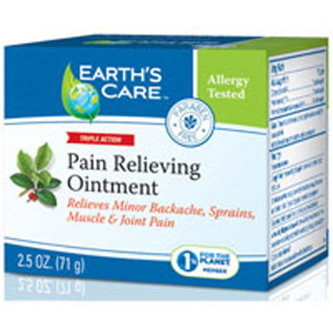 Earth's Care, Pain Relieving Ointment 100% Natural, 2.5 OZ Earth's Care