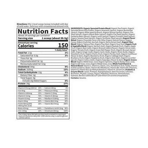 Garden of Life, Gol Raw Organic Meal - Real Raw Chocolate Cacao (Mini), 19.01 Oz Garden of Life