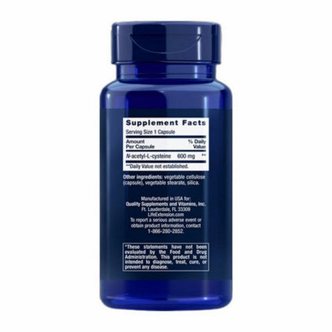 Life Extension, N-Acetyl-L-Cysteine, 600 mg, 60 Vcaps