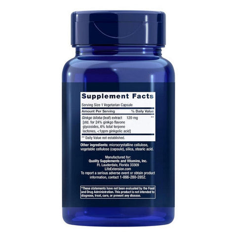 Life Extension, Ginkgo Biloba Certified Extract, 120 Mg, 365 Veg Caps Life Extension