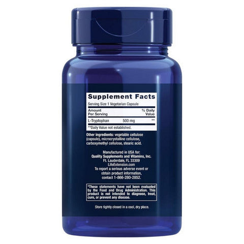 Life Extension, L Tryptohan, 500 mg, 90 Vcaps Life Extension