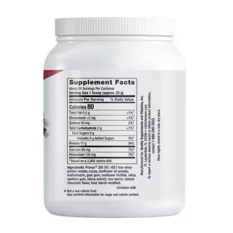 Life Extension, Whey Protein Isolate Natural Chocolate Flavor, 437 Grams Life Extension