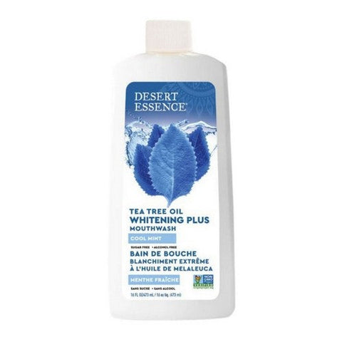 Desert Essence, Tea Tree Oil Mouthwash Whitening Plus, Cool Mint, 16 oz Desert Essence