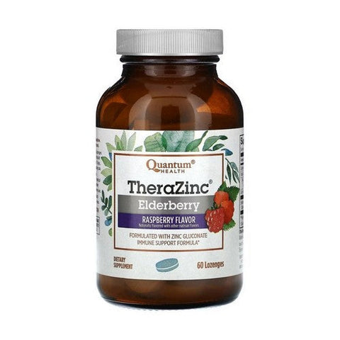 Quantum Health, Thera Zinc Raspberry-Elderberry Lozenges, Raspberry 60 Loz