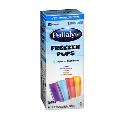 Pedialyte, Electrolyte Solution Freezer Pops Assorted Flavors, 16 Count Pedialyte