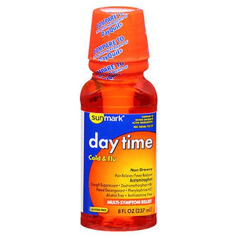 Sunmark, Day Time Cold Flu Liquid Multi-Symptom Relief, 8 oz Sunmark