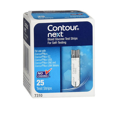 Contour, Next Blood Glucose Test Strips, 25 Strips Contour