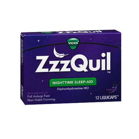 Procter & Gamble, ZzzQuil Nighttime Sleep-Aid, LiquiCaps 12 Caps