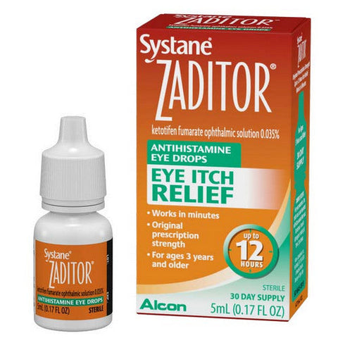 Alcon, Zaditor Eye Itch Relief Drops, 0.17 Oz Systane