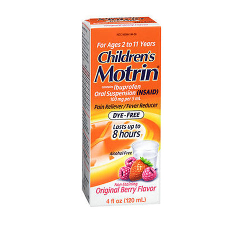 Motrin, Children's Ibuprofen Oral Suspension Dye-Free, Original Berry 4 oz Motrin