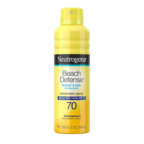 Neutrogena, Beach Defense Water + Sun Protection Sunscreen Spray Spf 70, 6.5 Oz Neutrogena