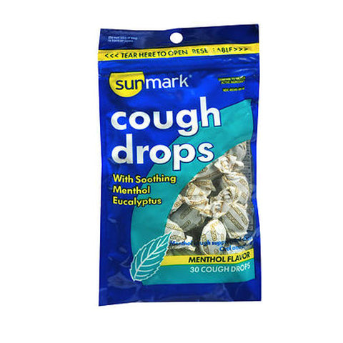 Sunmark, Cough Drops Menthol Flavor, 30 Count Sunmark