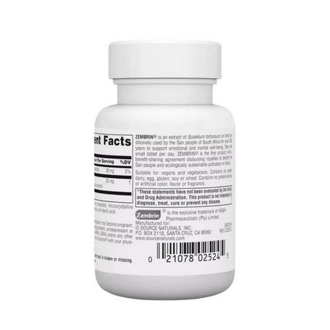 Source Naturals, Zembrin, 25mg, 60 Tabs Source Naturals