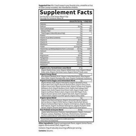 Garden of Life, Raw Organic Perfect Food Energizer, 9.73 Oz Garden of Life