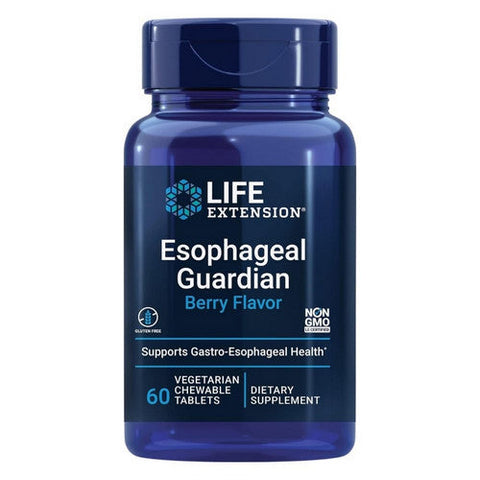 Life Extension, Esophageal Guardian, Natural Berry Flavor, 60 Chewable Tabs Life Extension