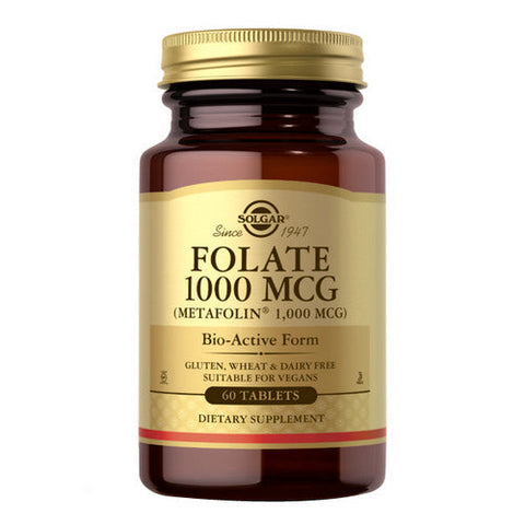 Solgar, Folate (as Metafolin), 1000 mcg, 60 Tabs Solgar