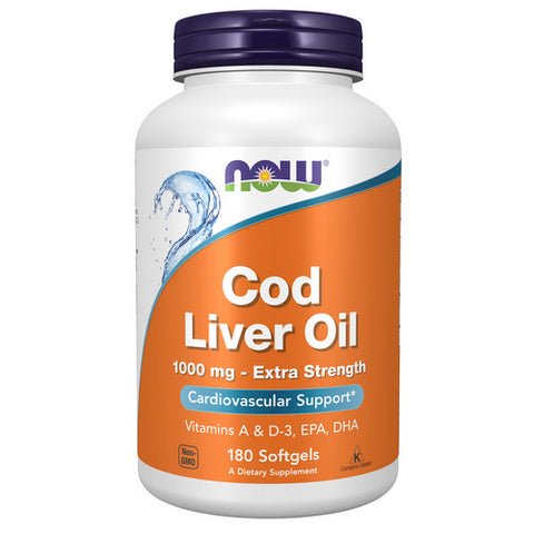 Now Foods, Cod Liver Oil, 1000 mg, 180 SoftGels Now Foods