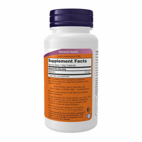 Now Foods, Extra Strength Melatonin, 10 Mg, 100 Veg Caps Now Foods