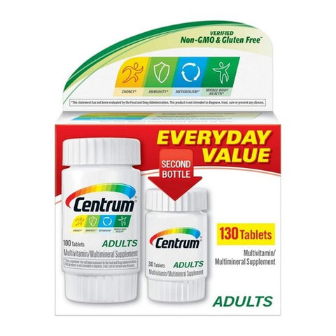 Centrum, Multivitamin / Multimineral Supplement Adults, 130 Tabs Centrum