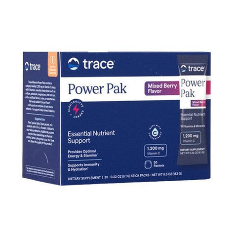 Trace Minerals, Electrolyte Stamina Power Pak, Non-GMO Mixed Berry 30 packets Trace Minerals