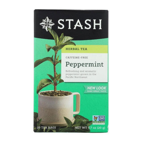 Stash Tea, Peppermint Tea Caffeine Free, 20 Bags Stash Tea