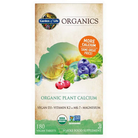 Garden of Life, Organics Plant Calcium, 180 Tabs Garden of Life