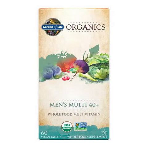 Garden of Life, Organics Mens 40 Plus Multi, 60 Tabs Garden of Life