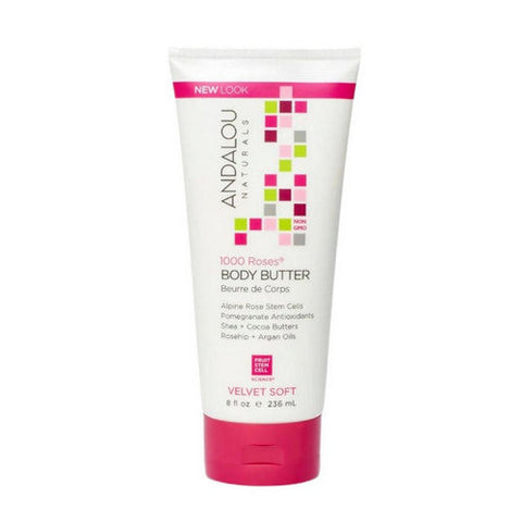Andalou Naturals, 1000 Roses Velvet Soft Body Butter, 8 Oz Andalou Naturals